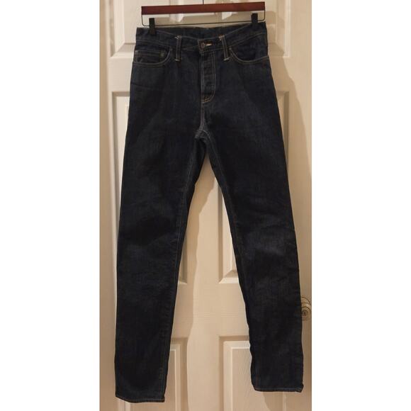Raleigh Denim Jeans Handcrafted Made USA Dark Wash Mens 32X36 Slim Mid-rise - Picture 2 of 15